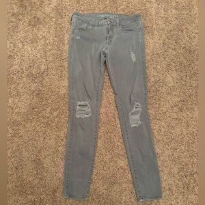 American Eagle ripped jeggings